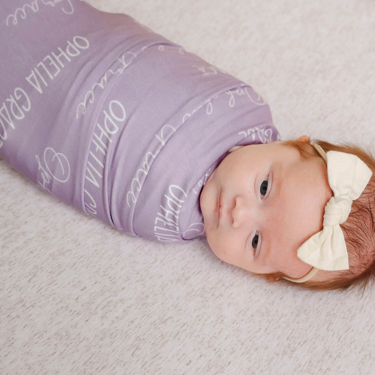 Personalized Baby Name Swaddle Blanket - Lily