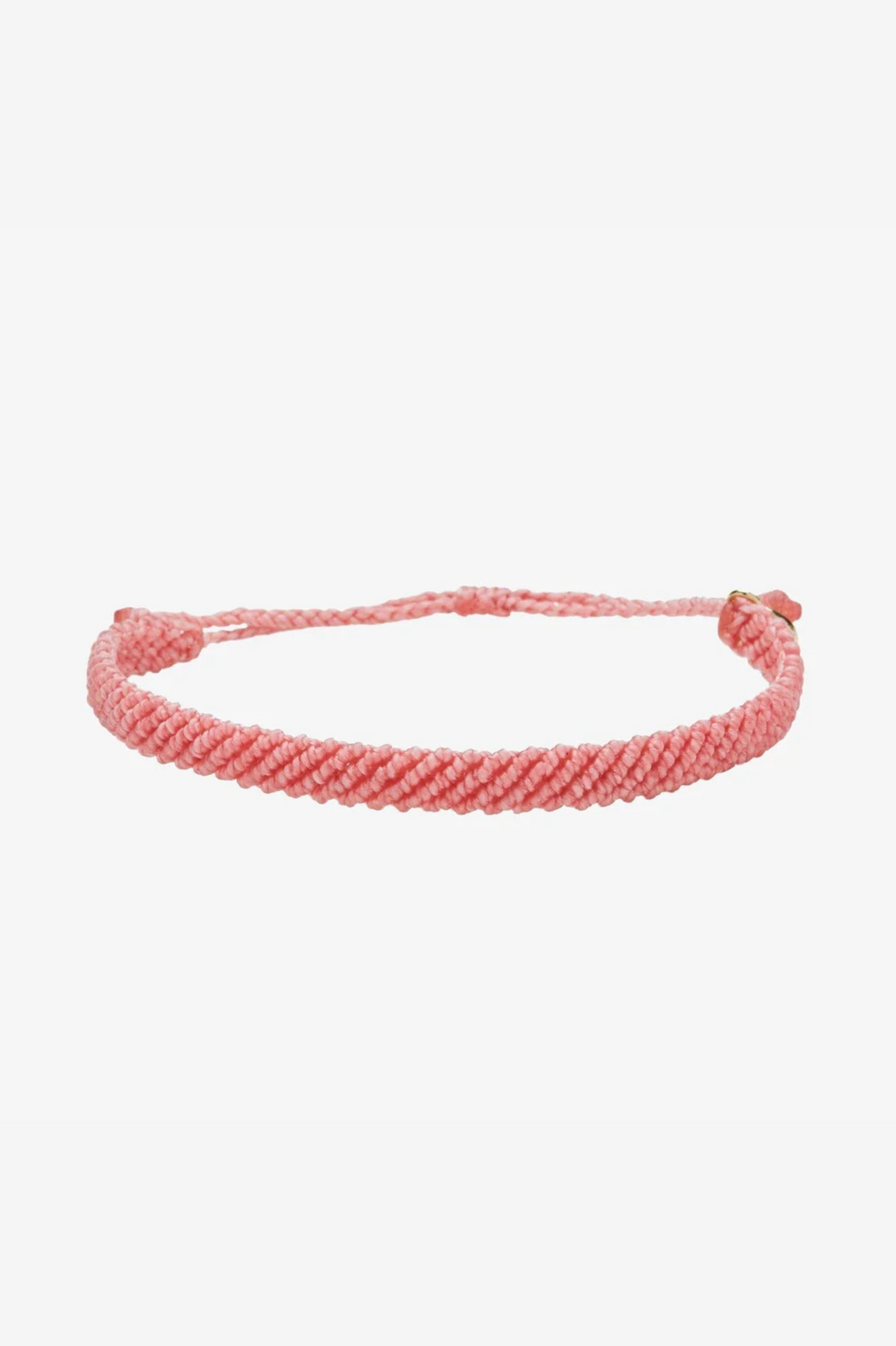 PURA VIDA - Half Flat Woven Bracelet - Parfait Pink