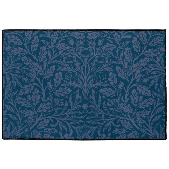Acorn Indoor/Outdoor Floor Mat William Morris Dark Navy Blue