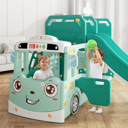 ALL 4 KIDS Lucas Baby Slider and Swing Play Center with Bus