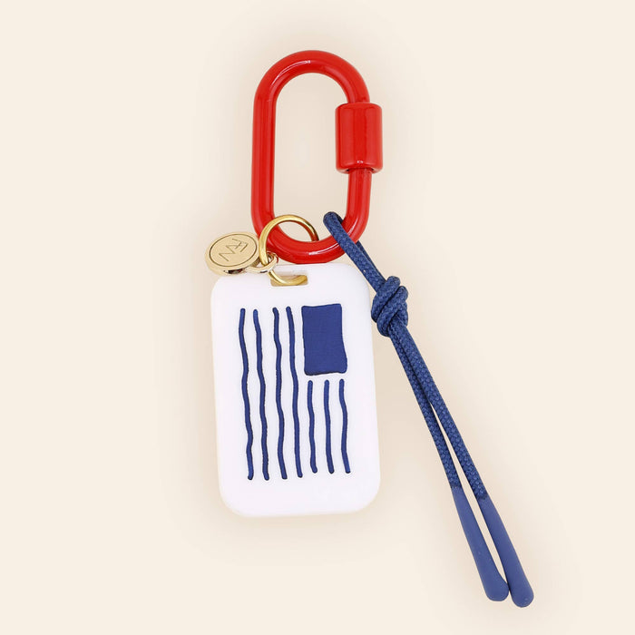 American Flag Bag Charm
