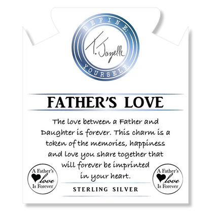 Amethyst Stone Bracelet with Fathers Love Sterling Silver Charm