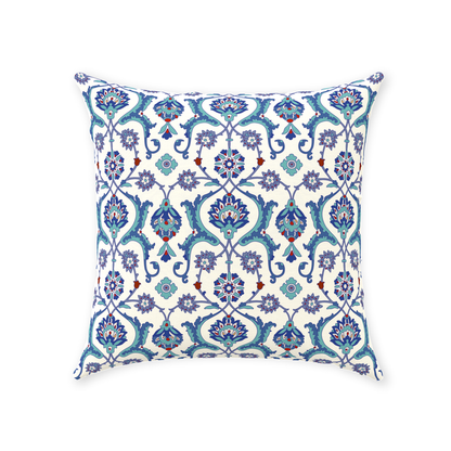 Antalya Ottoman Cotton Pillows Blue Lilac