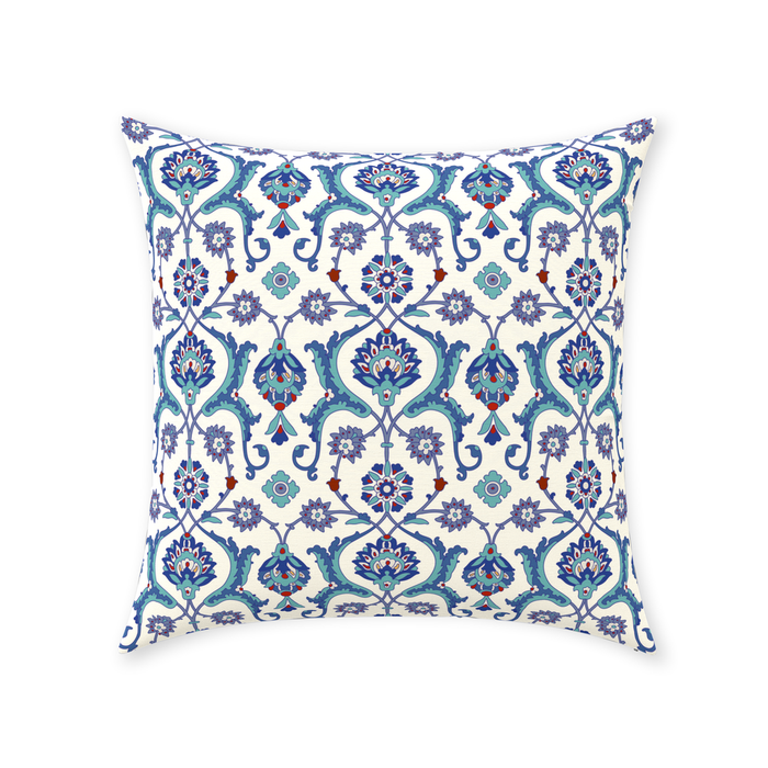 Antalya Ottoman Cotton Pillows Blue Lilac