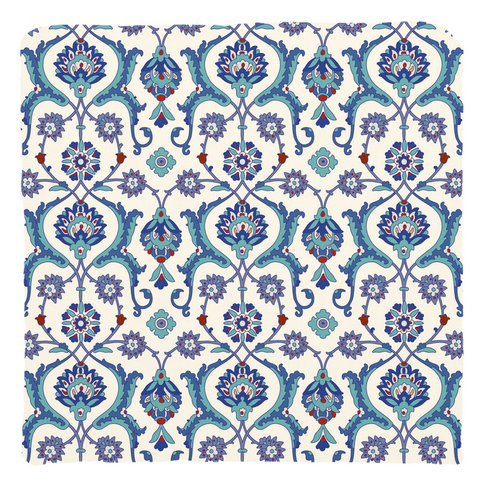 Antalya Ottoman Cotton Pillows Blue Lilac