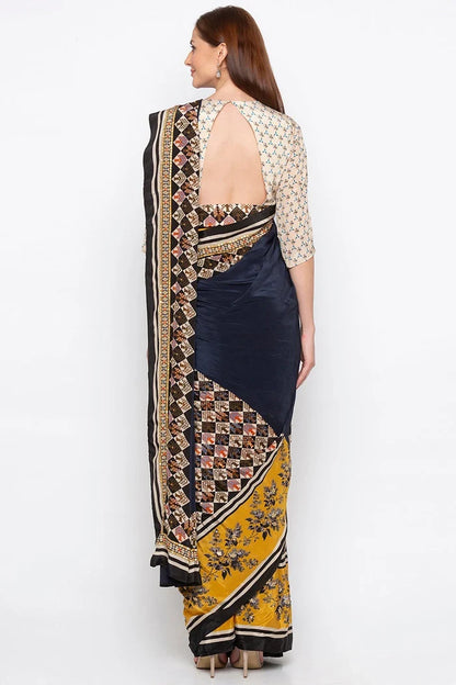 Applique Saree With Blouse
