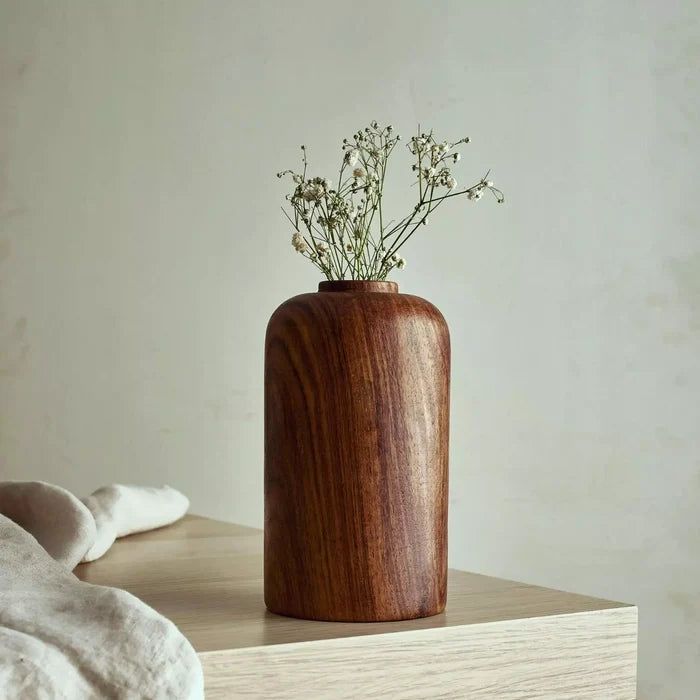 asili woodnen vase deocr - Magalis Egypt