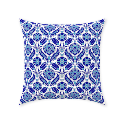 Azra II Ottoman Cotton Pillows Aqua Blue