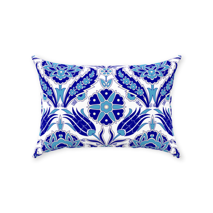 Azra Ottoman Cotton Pillows Aqua Blue