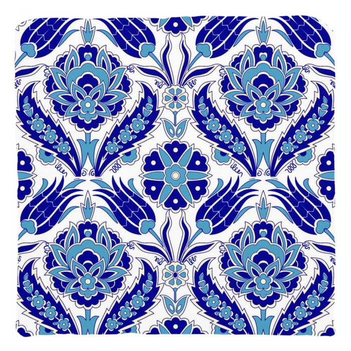 Azra Ottoman Cotton Pillows Aqua Blue