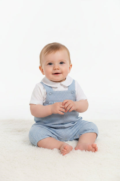 Baby Boys Dungaree Set - Sky (0-12 Months) (PK6) Bis-2120-6143
