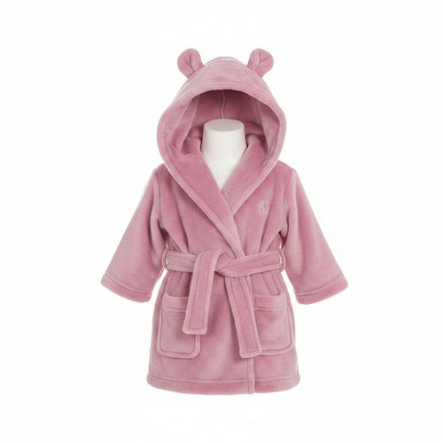 BABY DUSKY PINK HOODED DRESSING GOWN (6-24 MONTHS) (PK5) 18C852