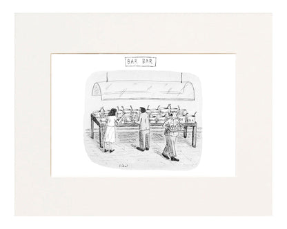 Bar Bar Cartoon Print