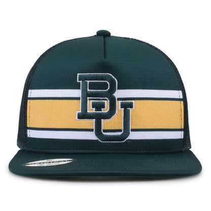 Baylor University Class of '92 trucker hat, front view with embroidered logo and stripes