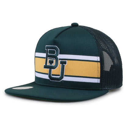 Baylor University Class of '92 trucker hat, angled front view showing embroidered logo and mesh side