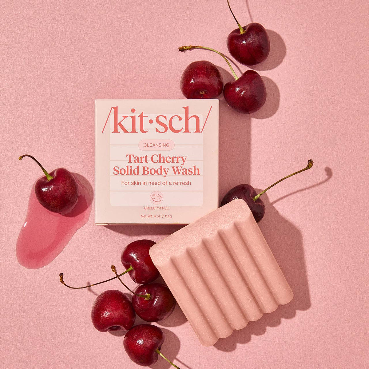 KITSCH - Cleansing Tart Cherry Solid Body Wash