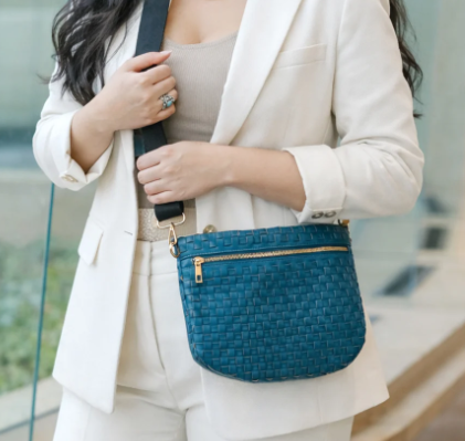 Belle Flat Weave Crossbody (3 colors)