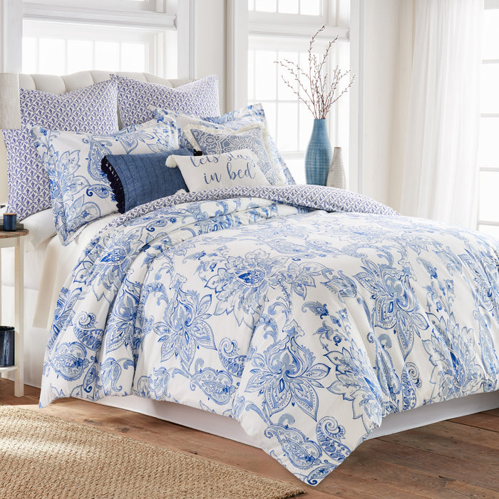 Levtex Home Bennett Comforter Bundle: Comforter Set + Euro Sham Set of 2 + 2 Decorative Pillows Comforters