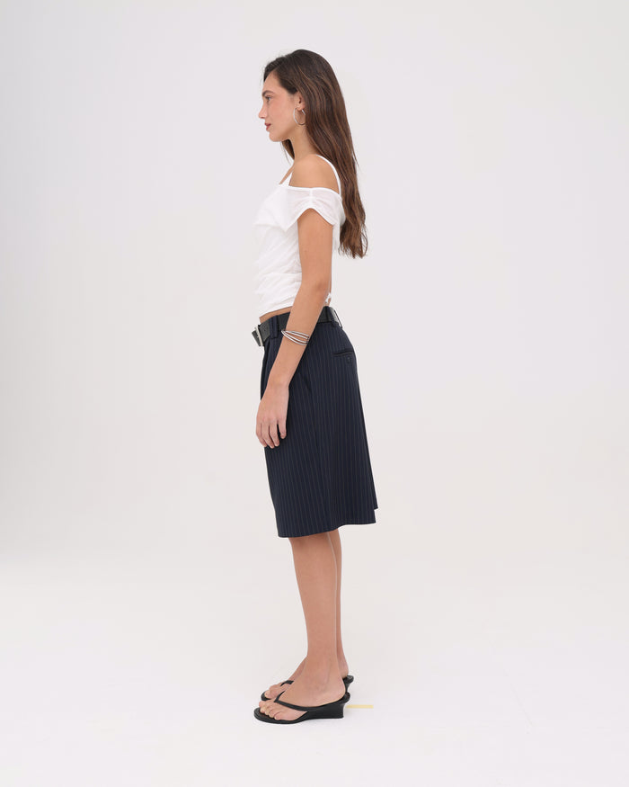 Bermuda Short - Ink Pinstripe