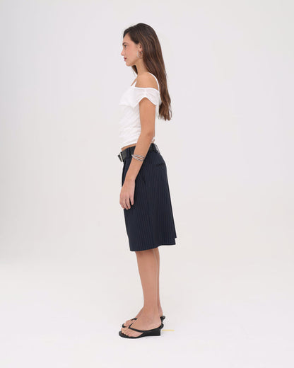 Bermuda Short - Ink Pinstripe