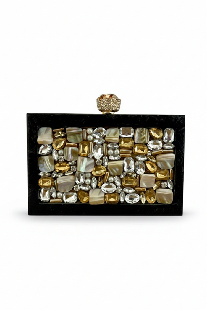 Black Aura Resin Clutch