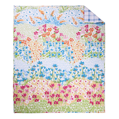 Blooming Hillside Quilted Throw