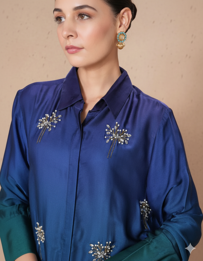 Blue  Ombre Syngergy Shirt
