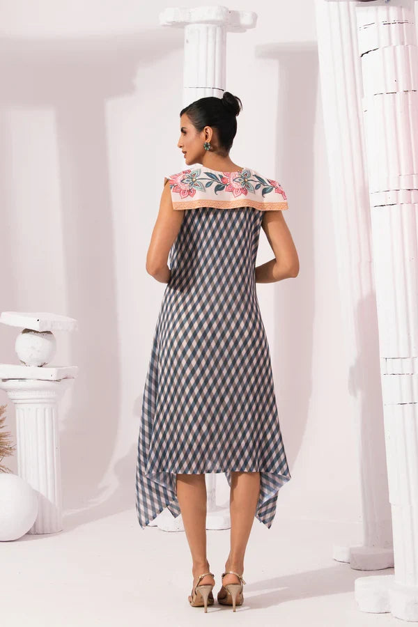 Blue checks dress Singapore