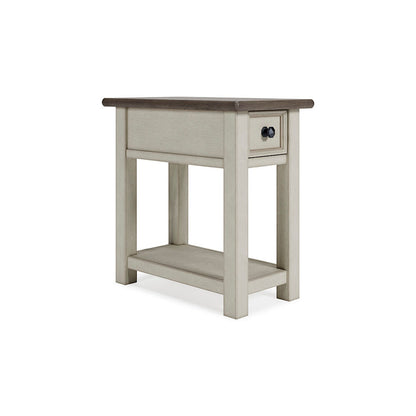 Bolanburg Chairside End Table in white with USB port from Signature Design by Ashley