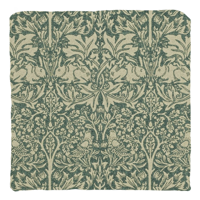 Brer Rabbit Cotton Throw Pillows William Morris Green Forest Manilla