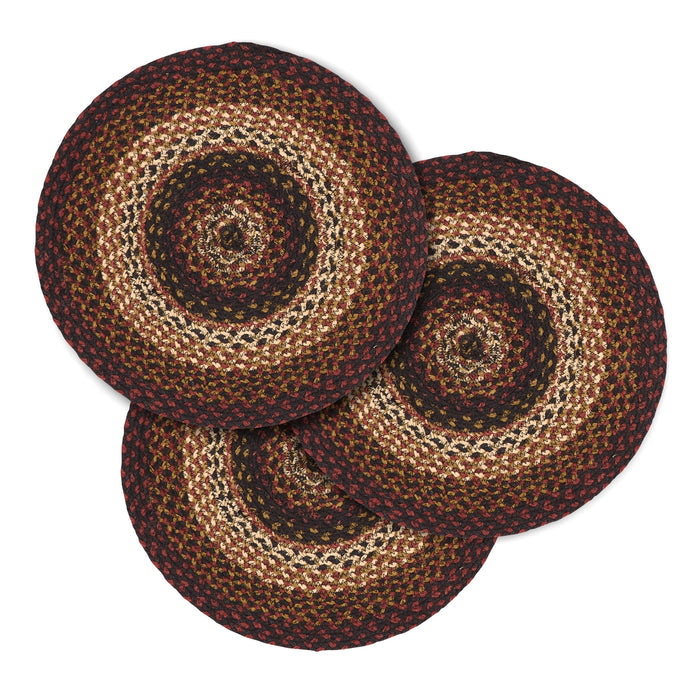 Brick Raven Braided Trivet 15" Set of 3