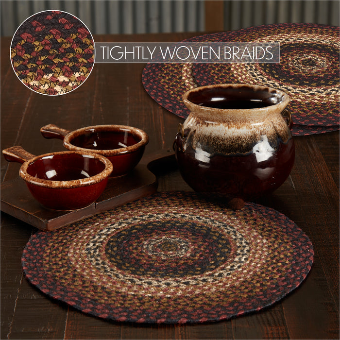Brick Raven Braided Trivet 15" Set of 3