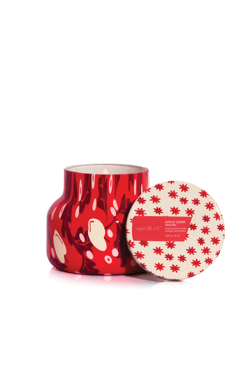 CAPRI BLUE - Apple Cider Social Holiday Pattern Play Petite Candle, 8 oz