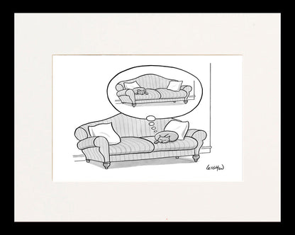 Couch Dreams Cartoon Print