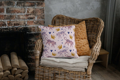 Crazy Tiger Outdoor Pillows Light Pink