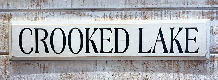 Crooked Lake Wooden Sign
