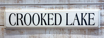 Crooked Lake Wooden Sign