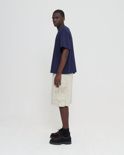 Crop Boxy Tee - Navy