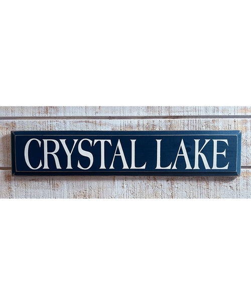 Crystal Lake Wooden Sign