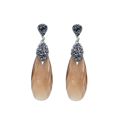 Crystal Tear Drop Earrings-Theia Jewelry-Swag Designer Jewelry