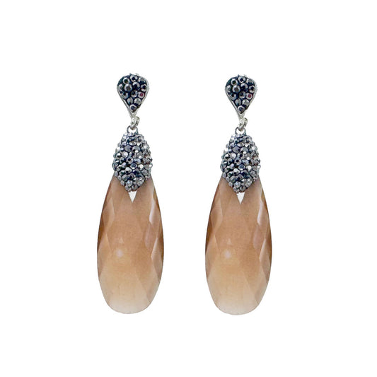 Crystal Tear Drop Earrings-Theia Jewelry-Swag Designer Jewelry