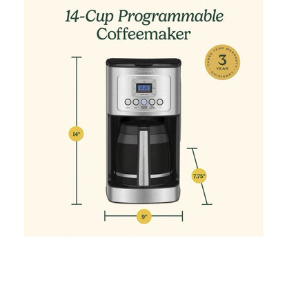 Cuisinart 14-Cup Programmable Coffee Maker with Glass Carafe – Open Box