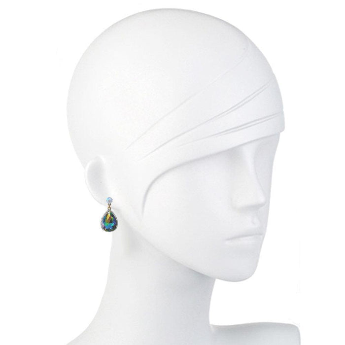 Dangle Earrings with Blue Crystals-Theia Jewelry-Swag Designer Jewelry