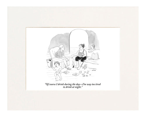 Day Drinking Cartoon Print