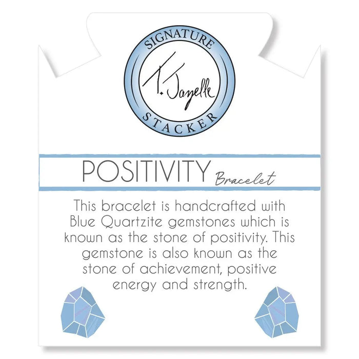 Defining Bracelet- Positivity Bracelet with Blue Quartzite Gemstones