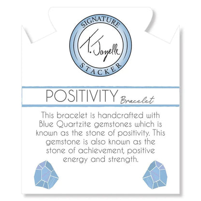 Defining Bracelet- Positivity Bracelet with Blue Quartzite Gemstones
