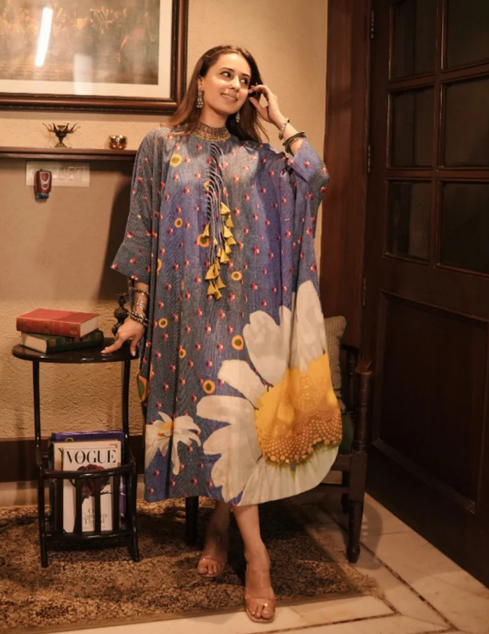 Denim Blue Kaftan Dress