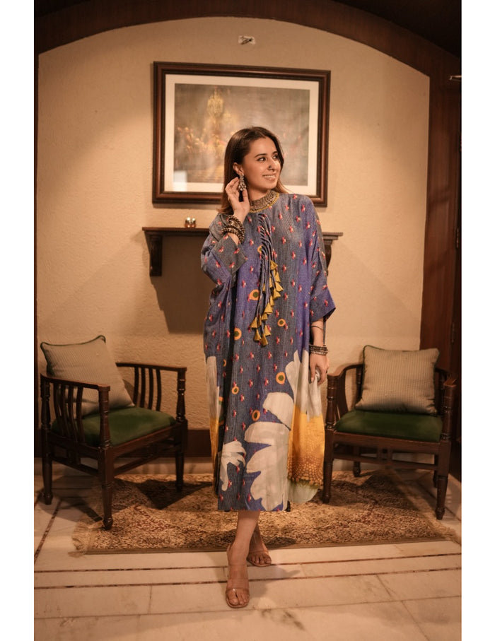 Denim Blue Kaftan Dress