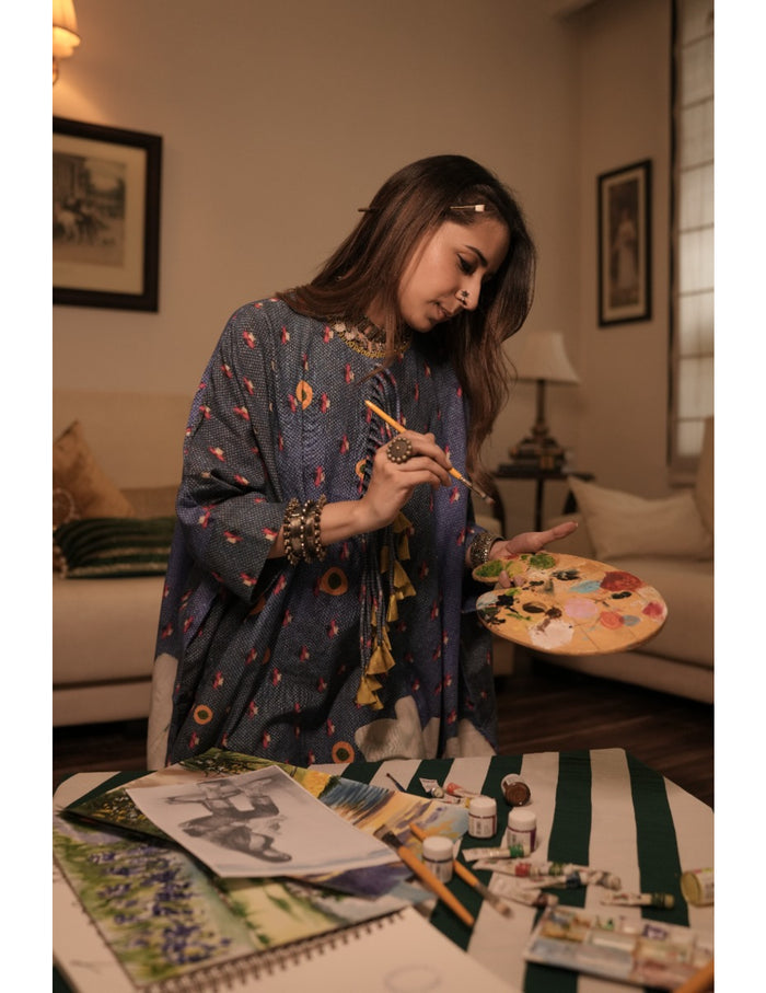 Denim Blue Kaftan Dress