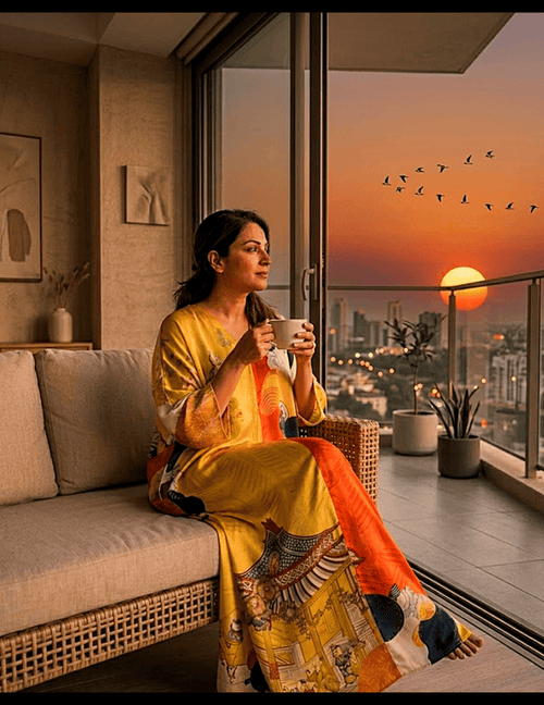 Doll Orange Satin Silk Dress